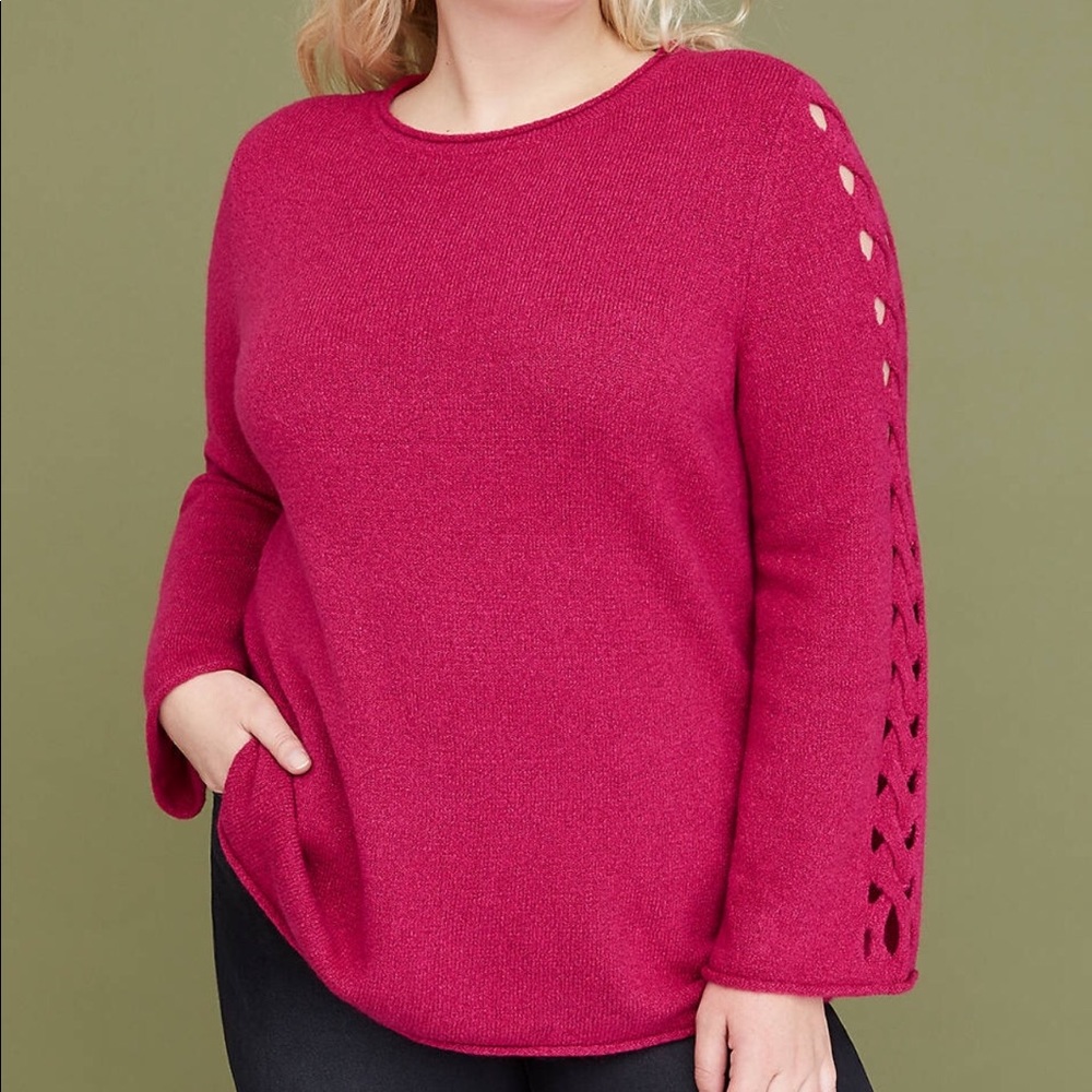 Lane Bryant Lattice Sleeve Sweater.  Size 18/20